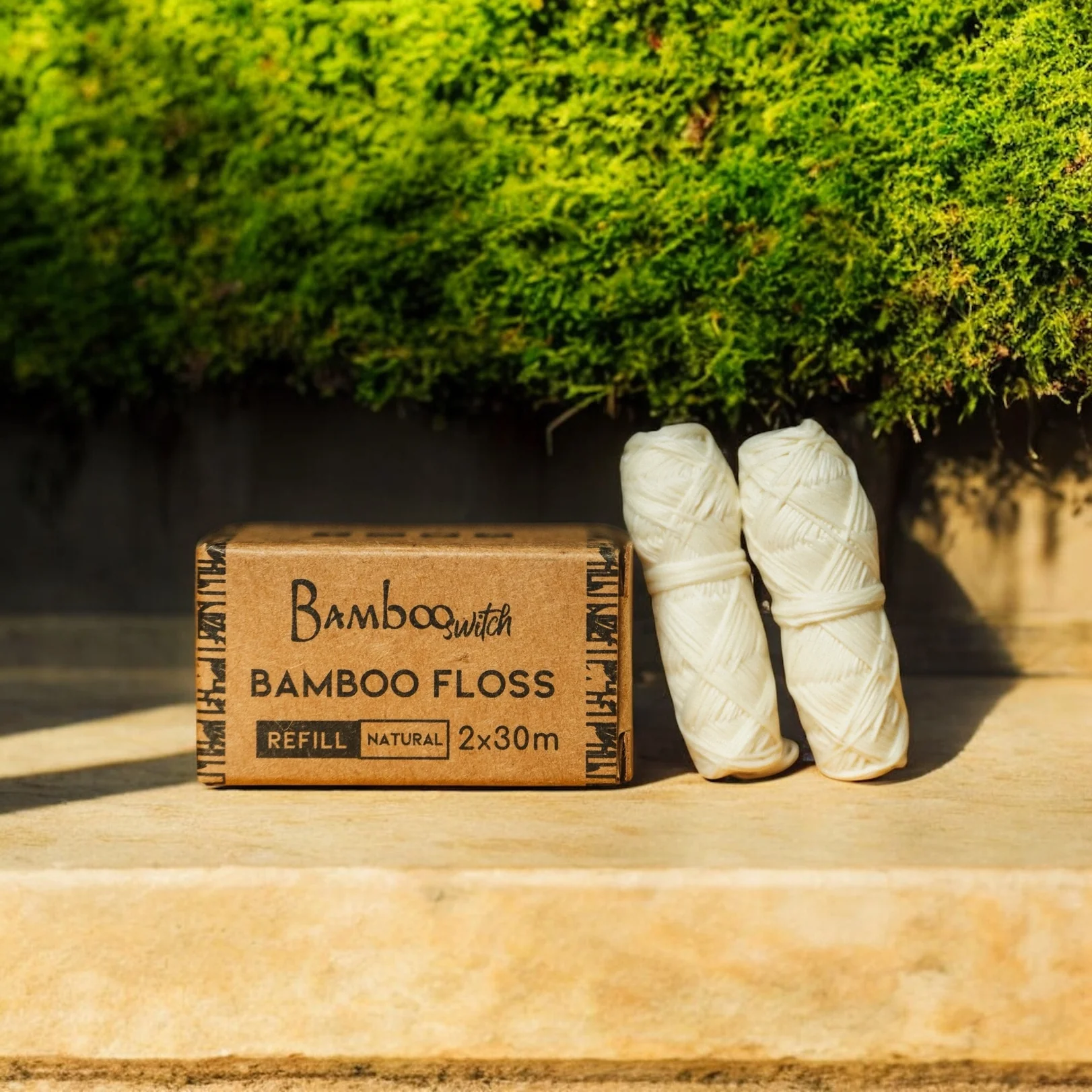 Bamboo Floss Refill 2 Pack | Vegan | Bamboo Natural White Floss