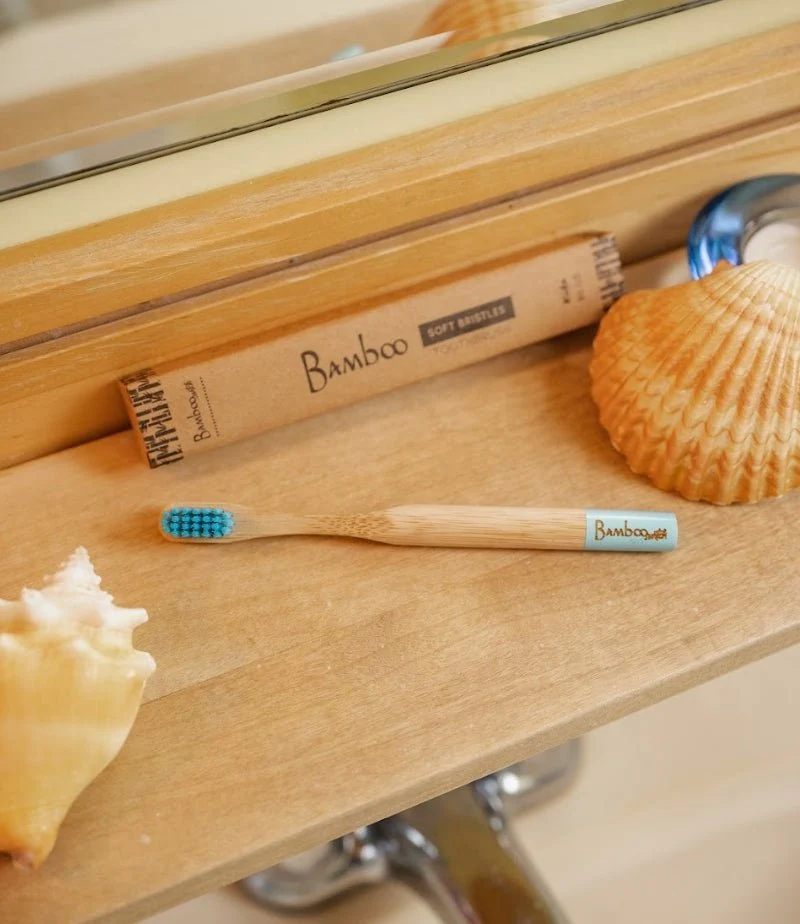 Bamboo Kids Toothbrush | Round Handle - Image 3
