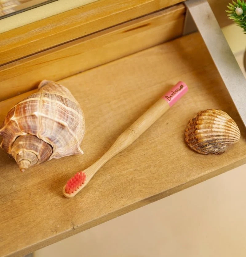 Bamboo Kids Toothbrush | Round Handle - Image 4