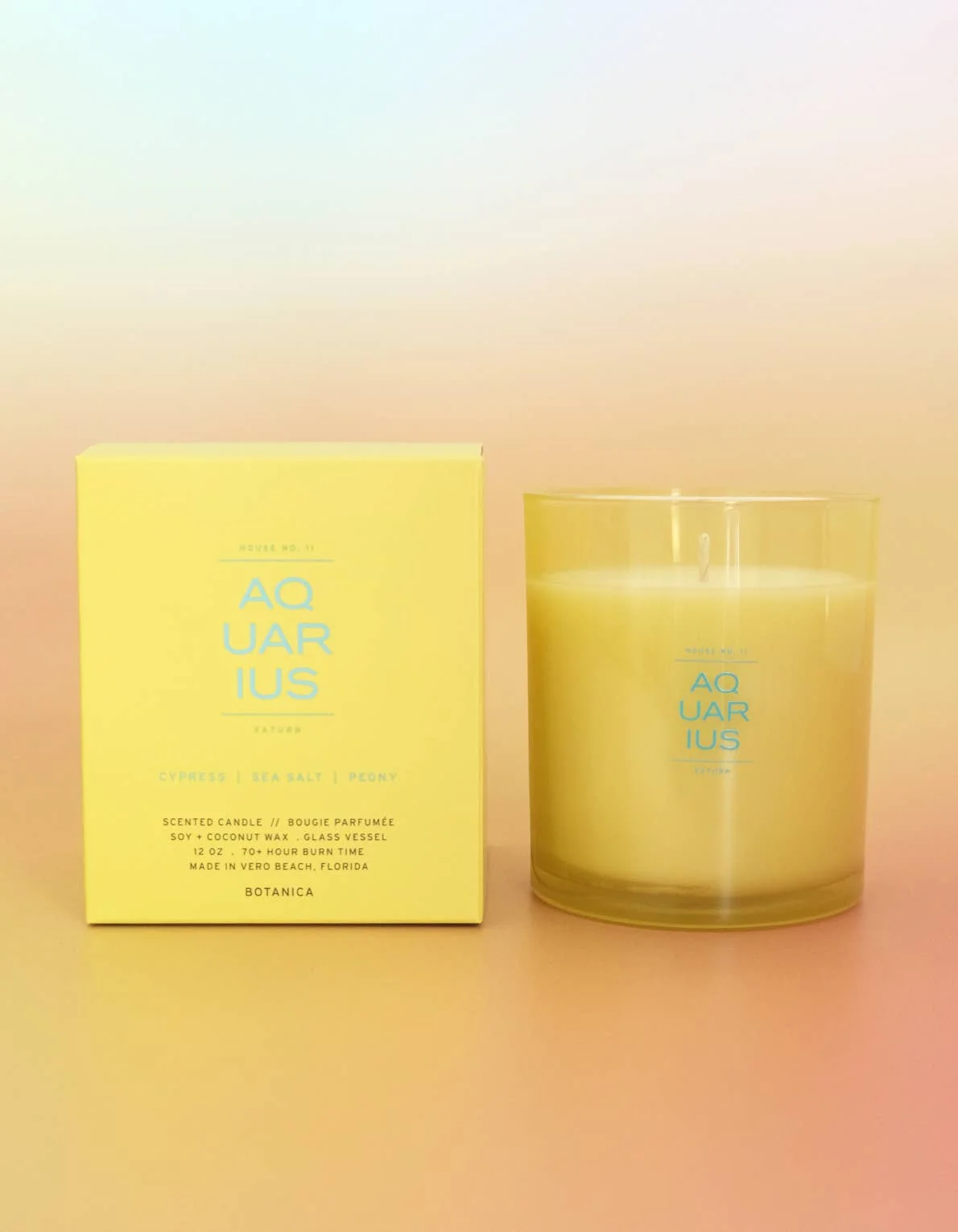 Aquarius Zodiac Candle - Image 3