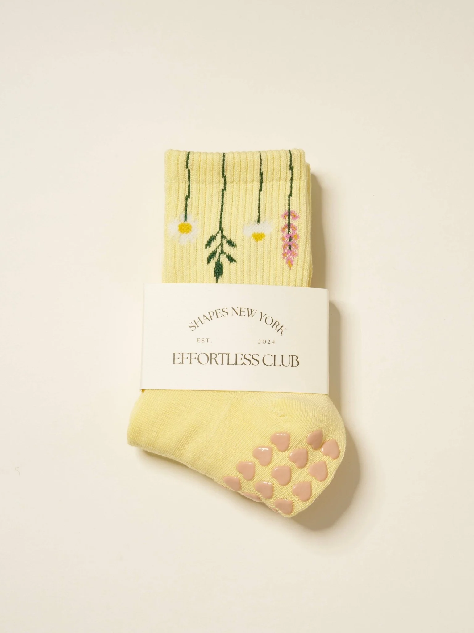 🌿 Flower Stem Grip Sock | Pilates Socks