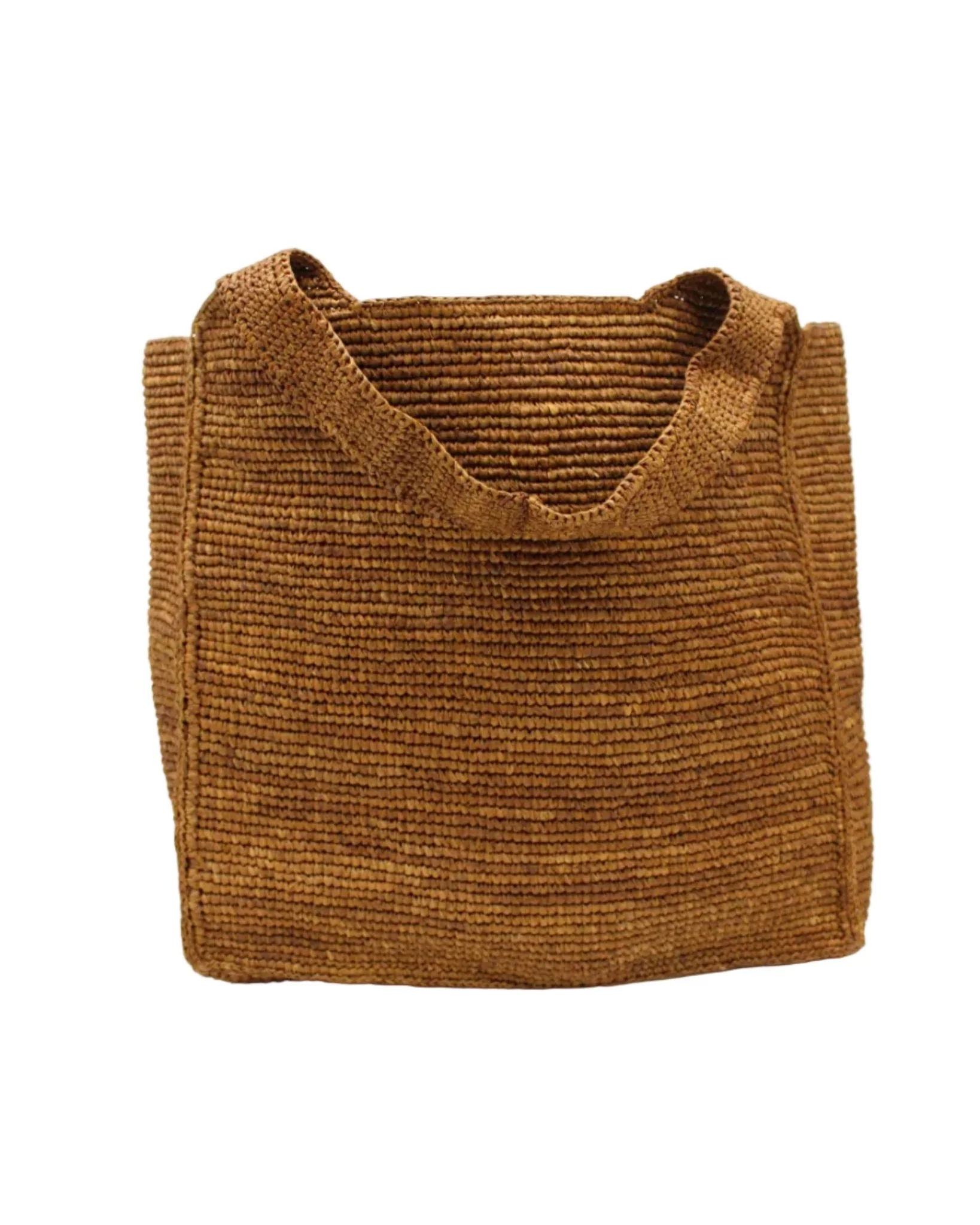 Mamie XL Raffia Crochet Straw Basket Handbag Tote - Image 3