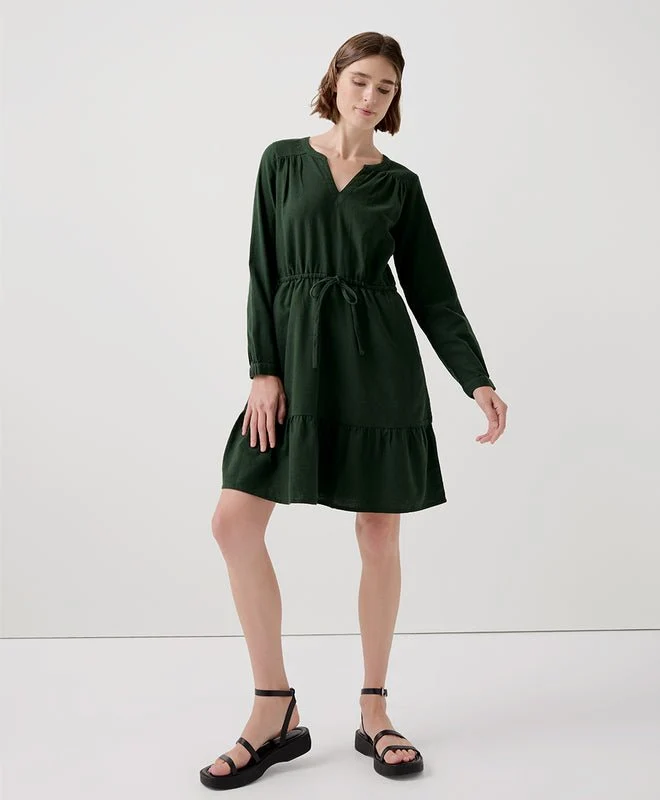 Women's Organic Cafe Crepe Tiered Dress - Image 4