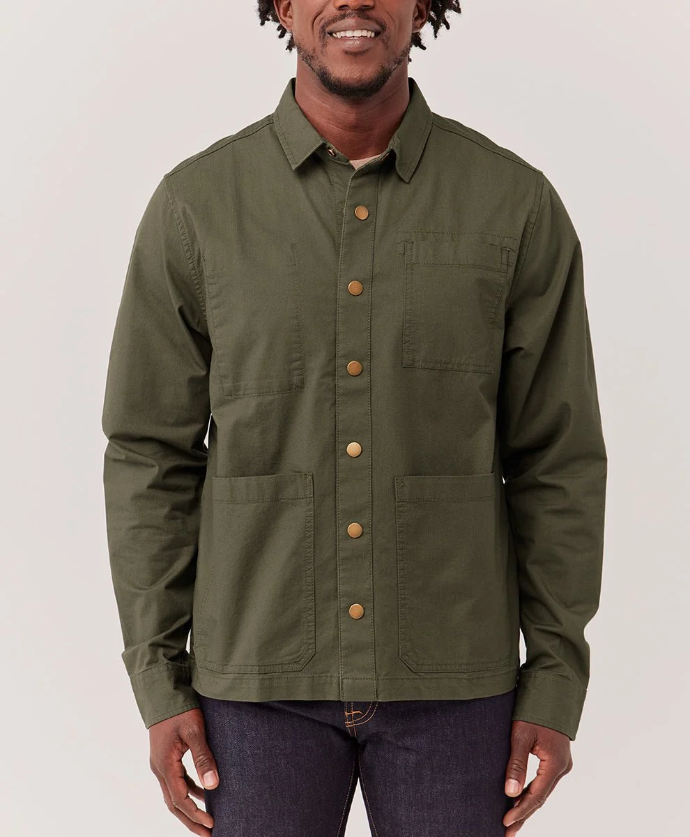 Men’s Organic Woven Twill Field Jacket - Image 3