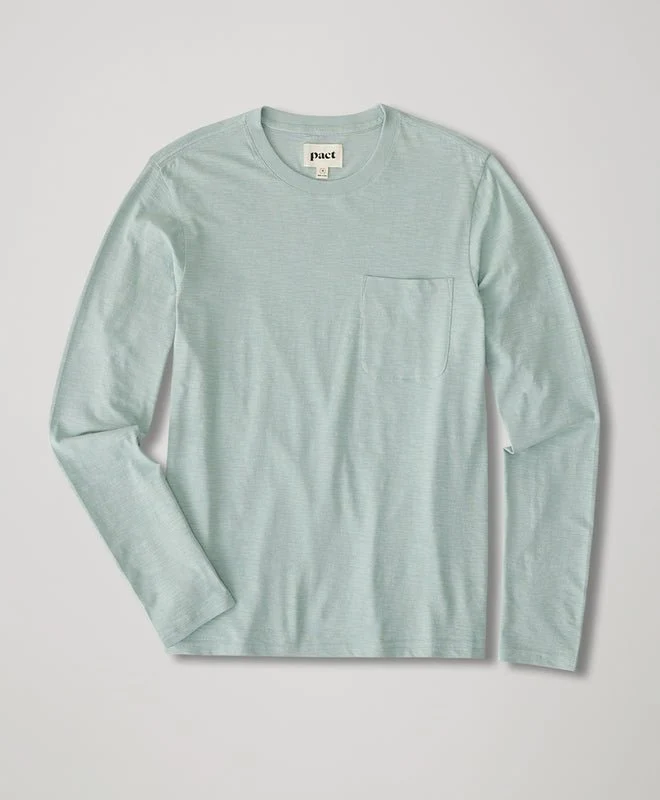 Men's Organic Field Midweight Slub Long Sleeve Crew - Image 3