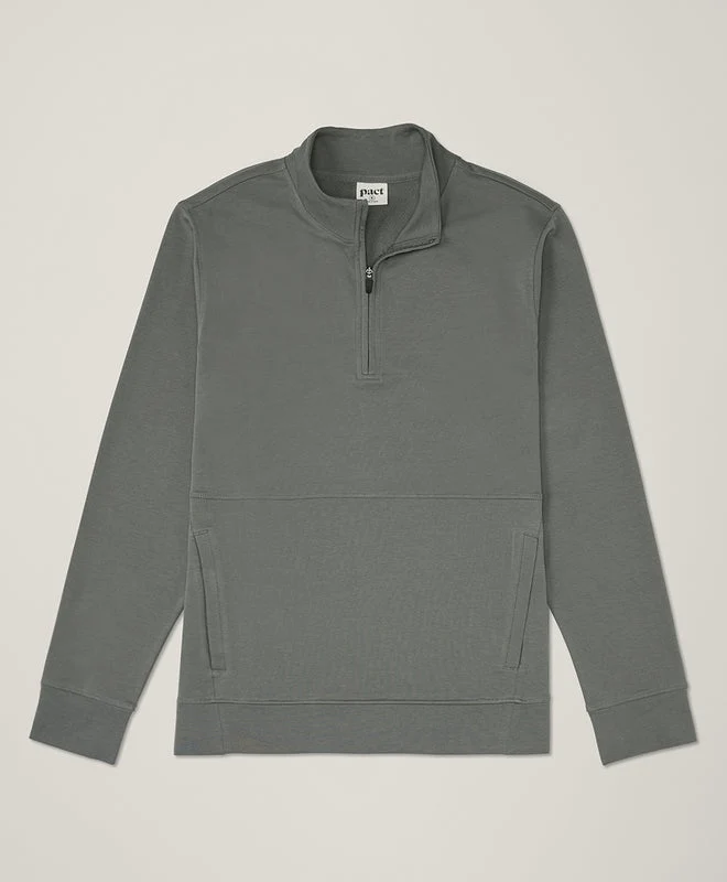 Men's organic Stash French Terry Quarter Zip - Image 3