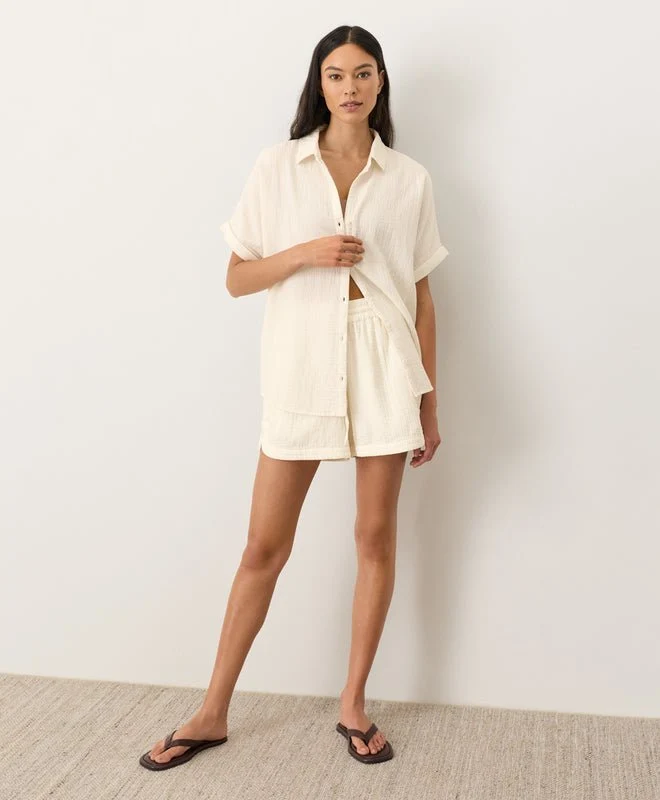 Organic Coastal Double Gauze Oversized Shirt - Image 5