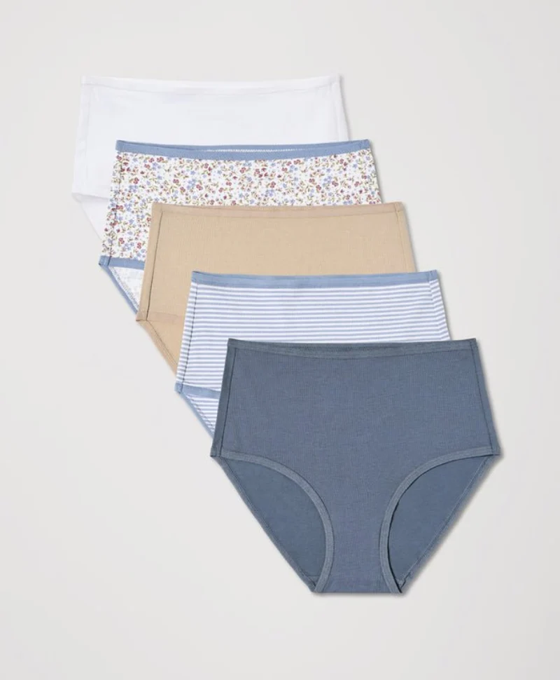Organic Everyday High Rise Brief 5-Pack | Everyday Wildflowers