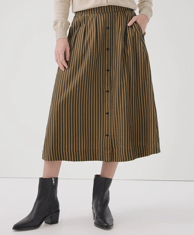 Women’s Organic Sunset Lightweight Cotton Button Skirt - Image 3