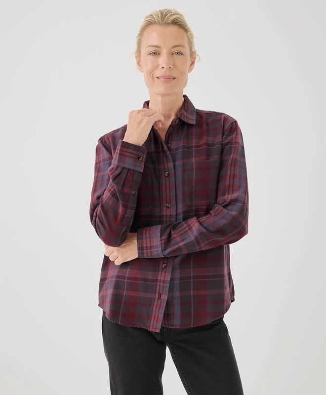 Women's Organic Fireside Flannel Button Up Shirt - Image 2