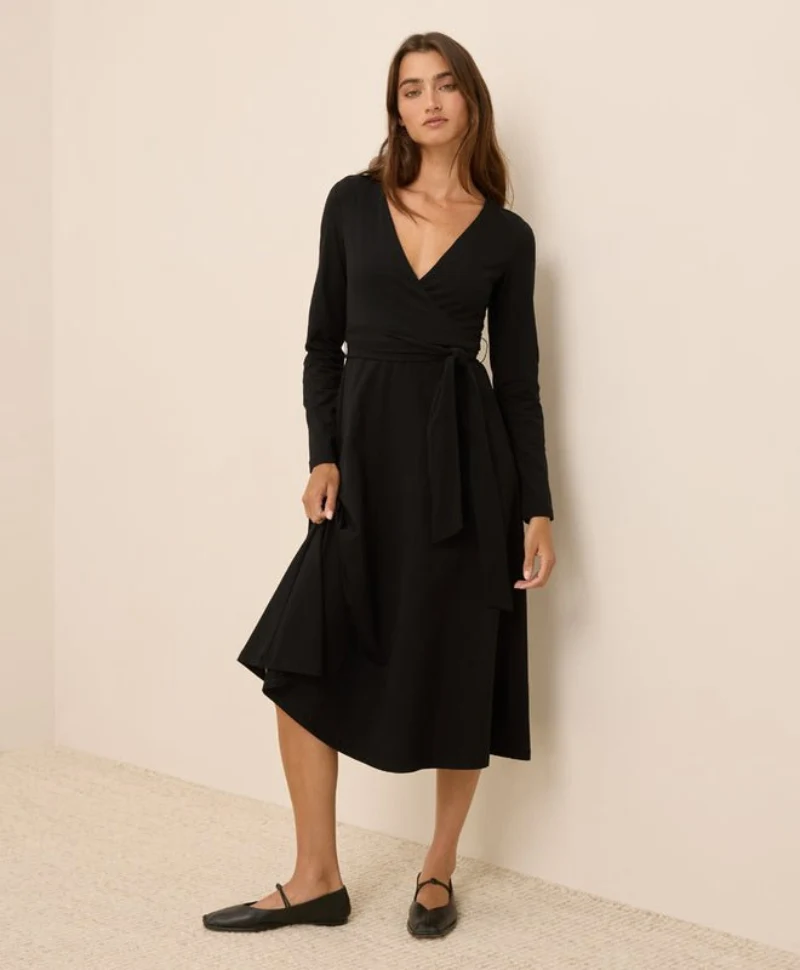 Women's Organic Fit & Flare Wrap Dress