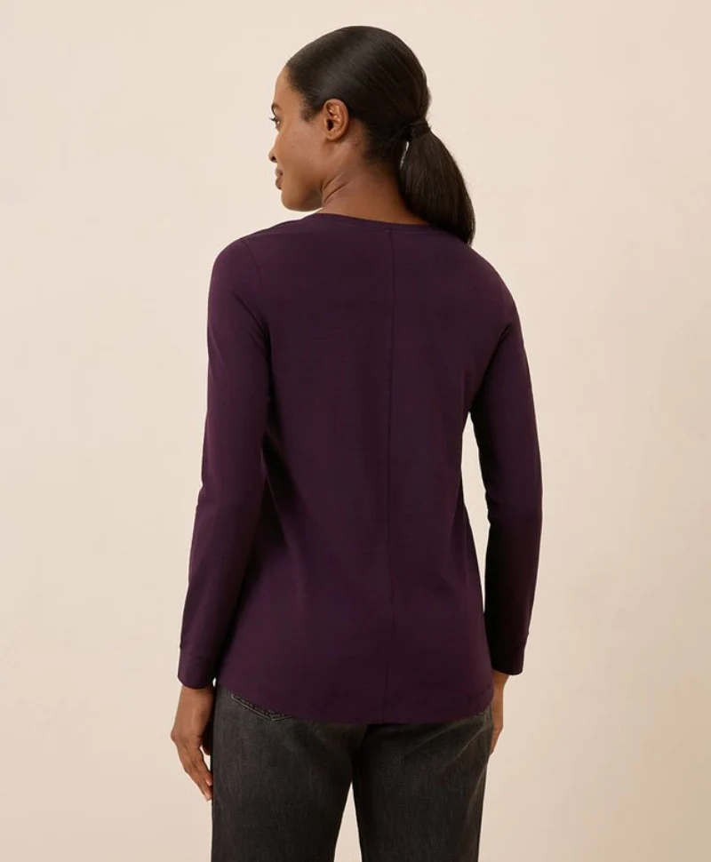 Women's Organic Luxe Stretch Jersey Swing Long Sleeve Tee - Image 8