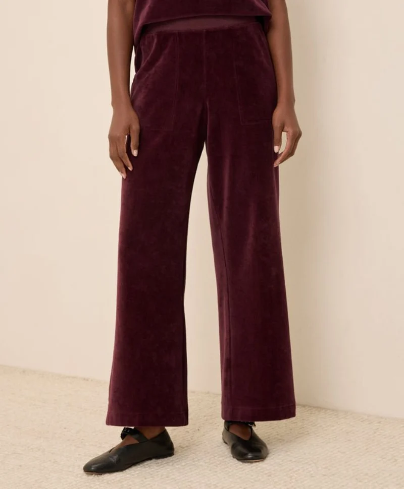 Women's Organic Pure Velour Wide Leg Pant - Image 11