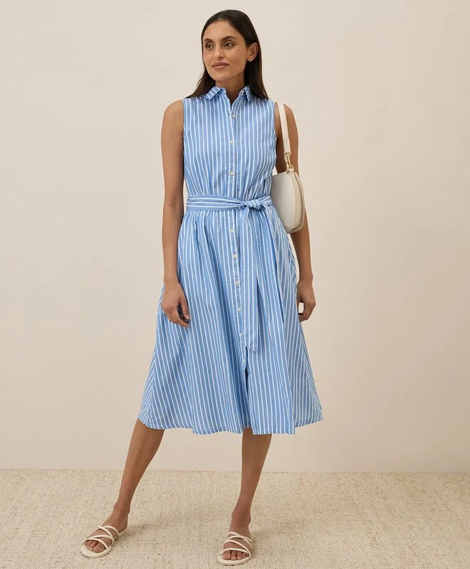Women's Organic Sunset Lightweight Cotton Sleeveless Shirtdress
