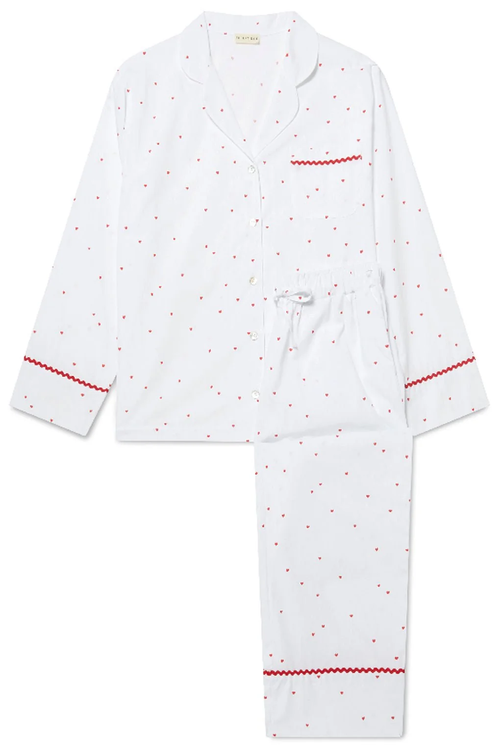 Limited Edition Women's Traditional Pajama Set | Heart Ric-Rac Trim - Image 2
