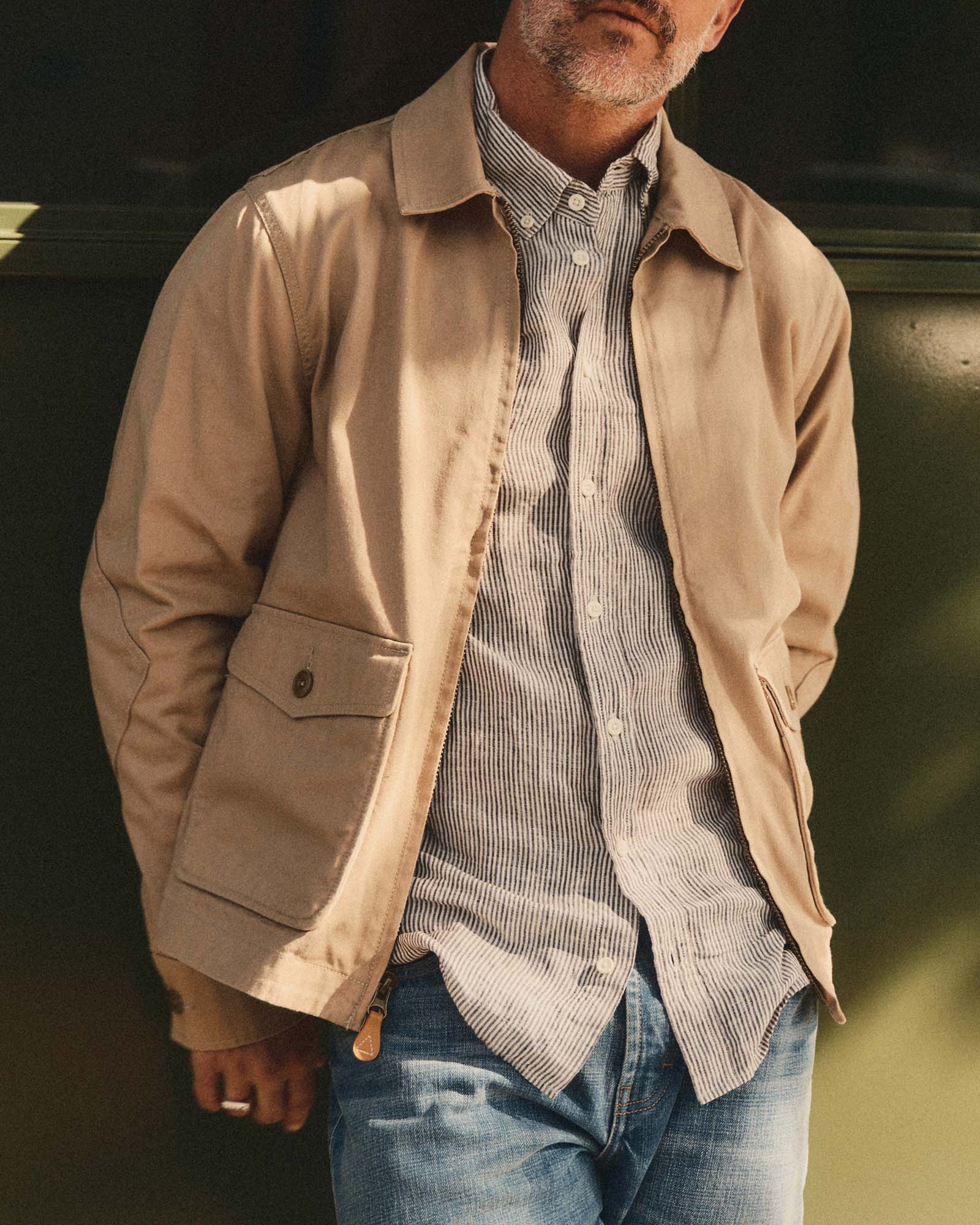 The Airman Jacket | Organic Khaki Foundation Twill