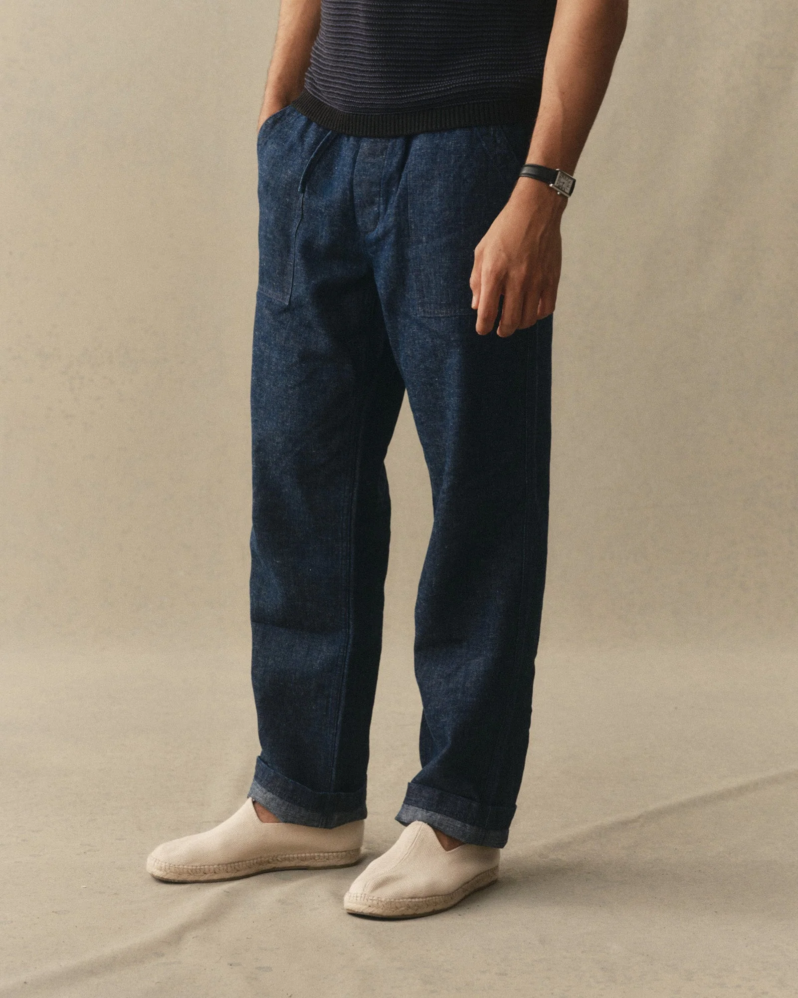 The Breakwater Pant | Rinsed Indigo Hemp Denim