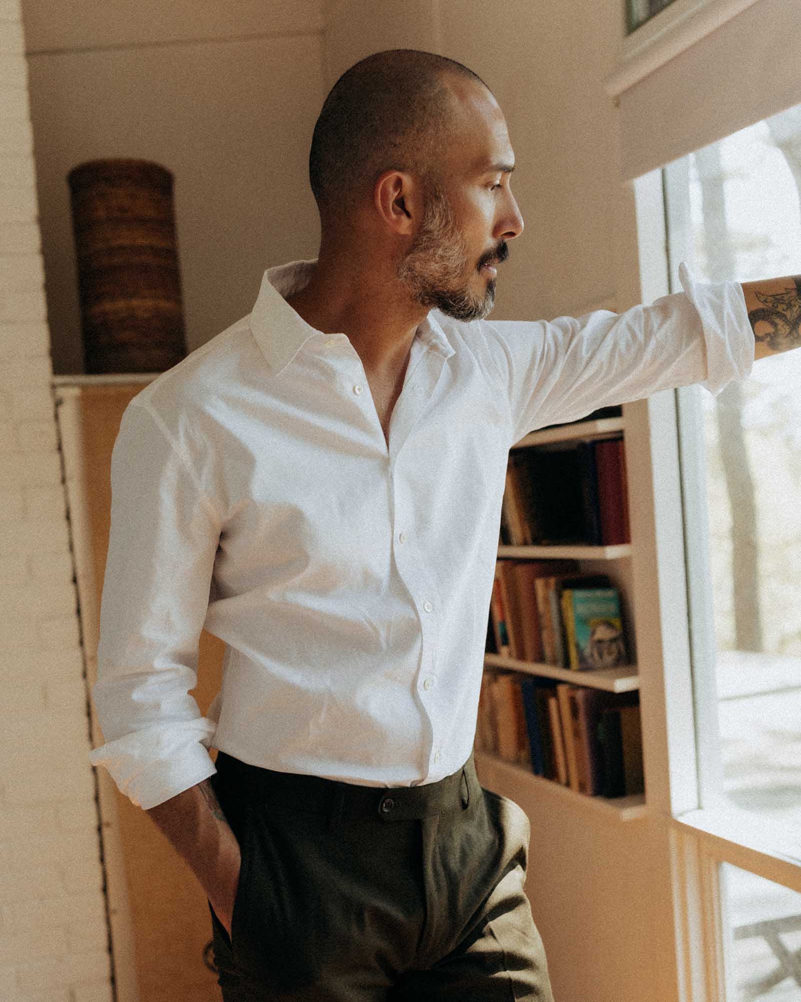 The Hyde | White Pinpoint Oxford