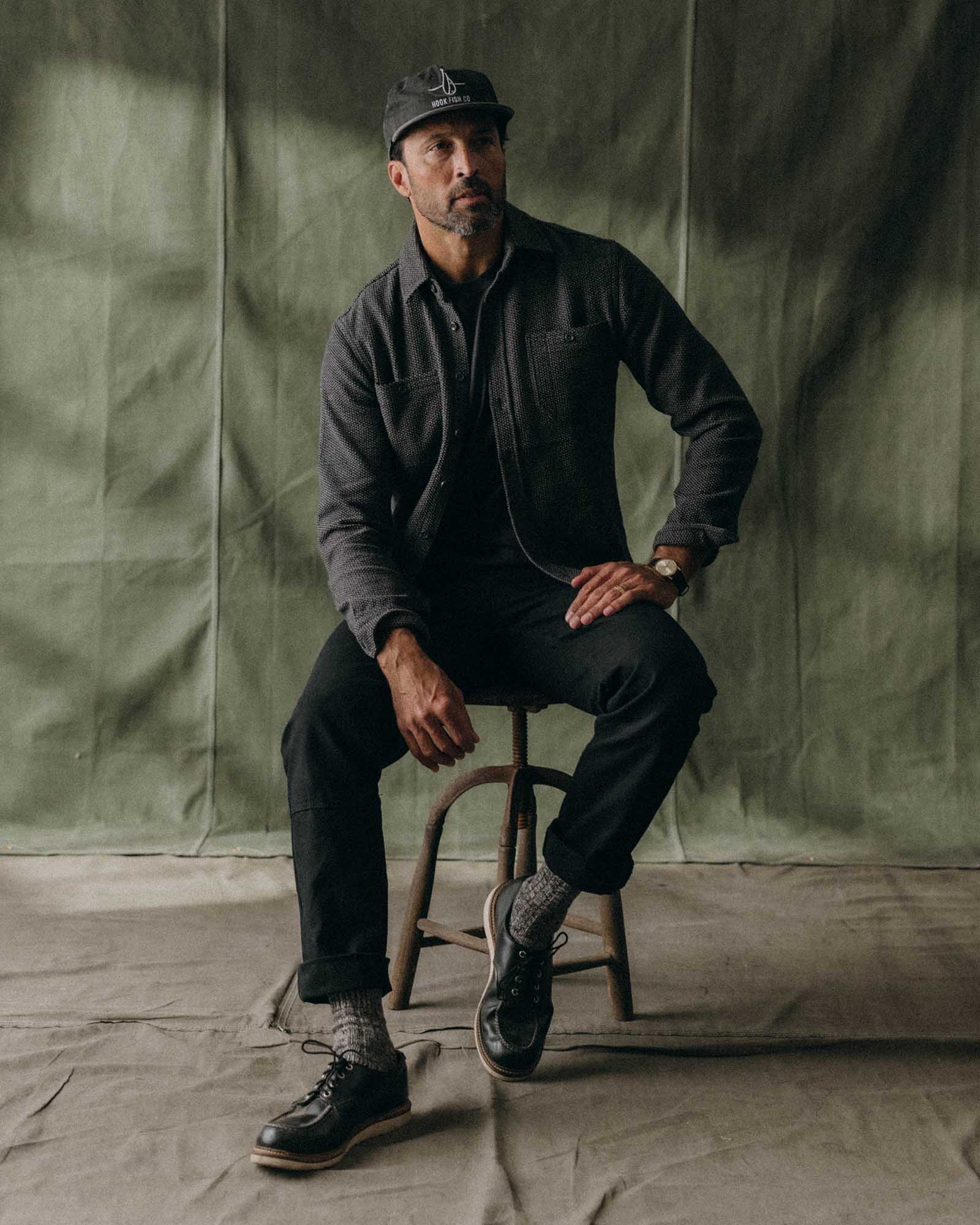 The Utility Shirt | Charcoal Sashiko