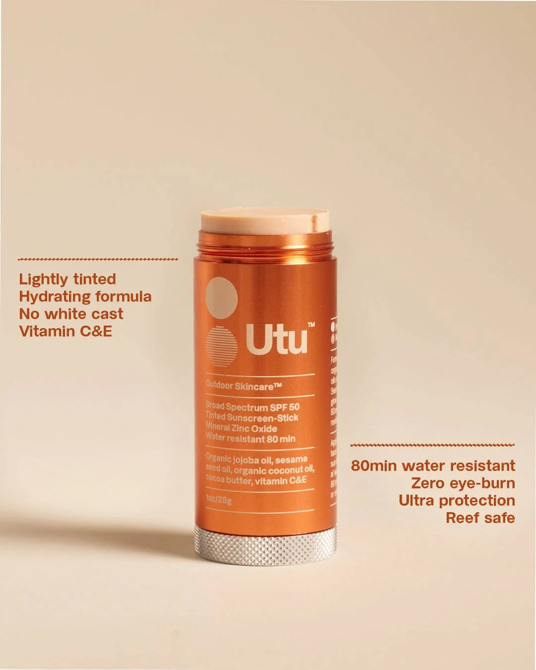 SPF50 Moisturizing Sunscreen Stick | Mineral Water Resistant - Image 2
