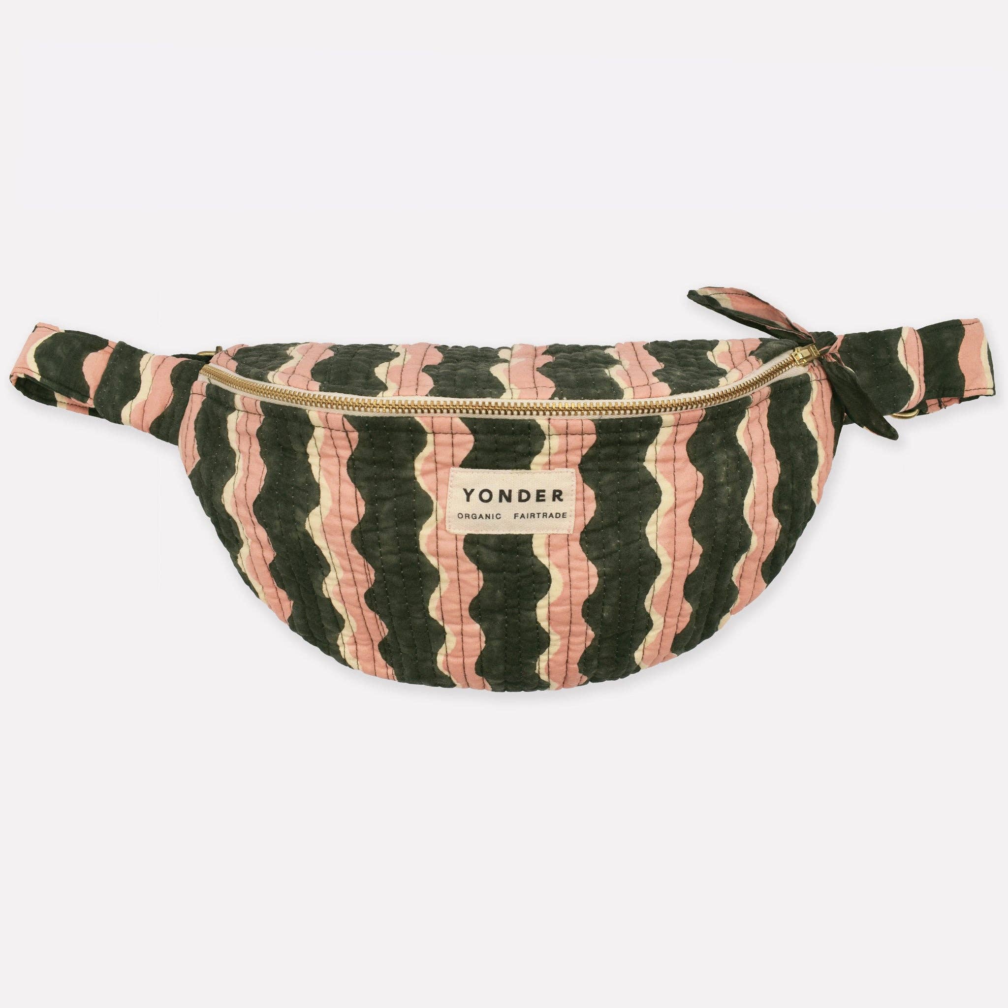 Cotton Quilted Bumbag | Whirly | Fern