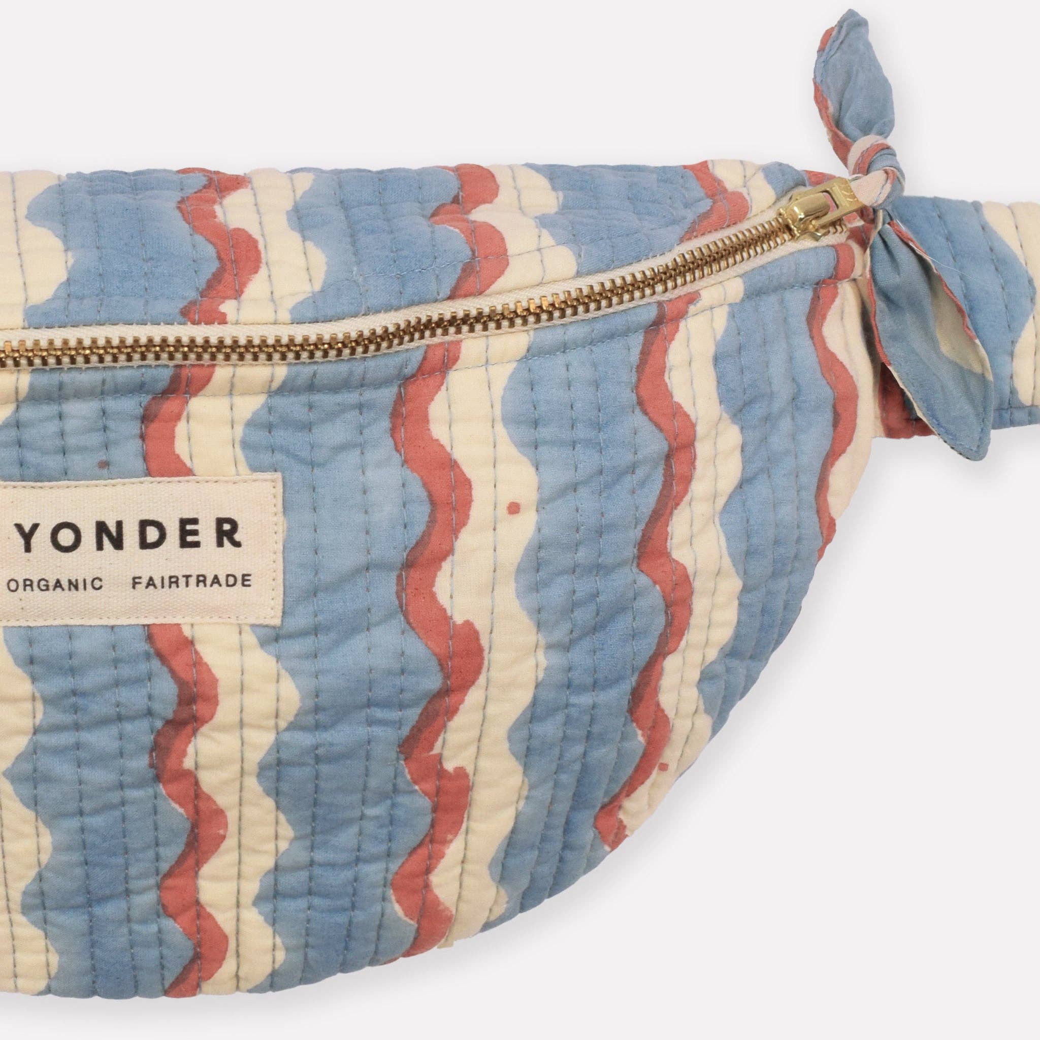 Cotton Quilted Bumbag | Wiggle | Sky - Image 2