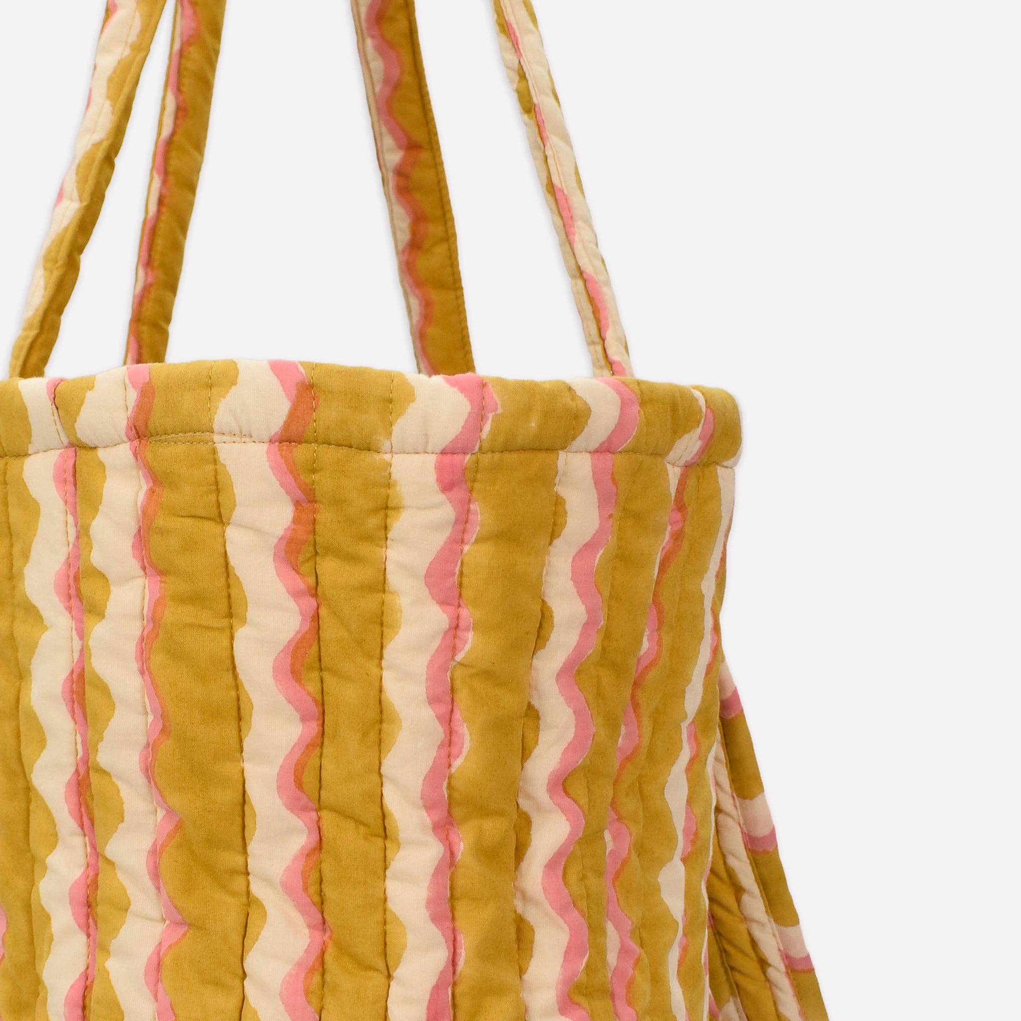 Quilted Carry All | Wiggle | Honey - Image 3